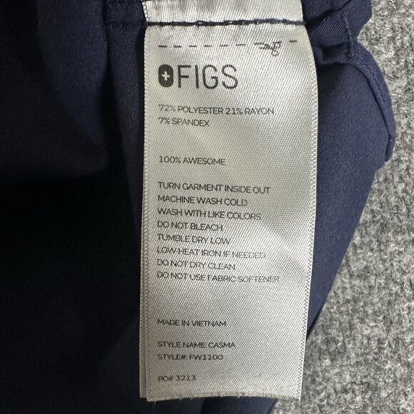 Figs Casma Scrub Top Womens 2XL Navy Blue Three-Pocket Medical Nursing Uniform - Picture 3 of 6